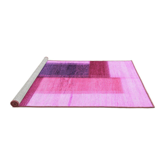 Sideview of Machine Washable Abstract Purple Contemporary Area Rugs, wshcon1587pur
