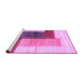 Sideview of Machine Washable Abstract Purple Contemporary Area Rugs, wshcon1587pur