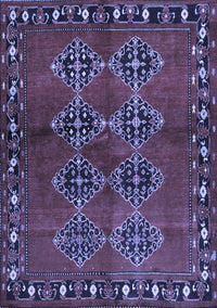 Abstract Blue Contemporary Rug, con1588blu