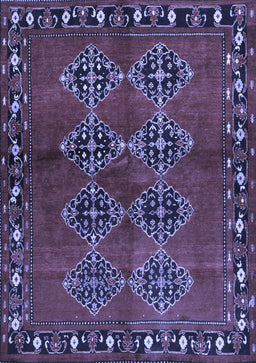 Abstract Blue Contemporary Rug, con1588blu