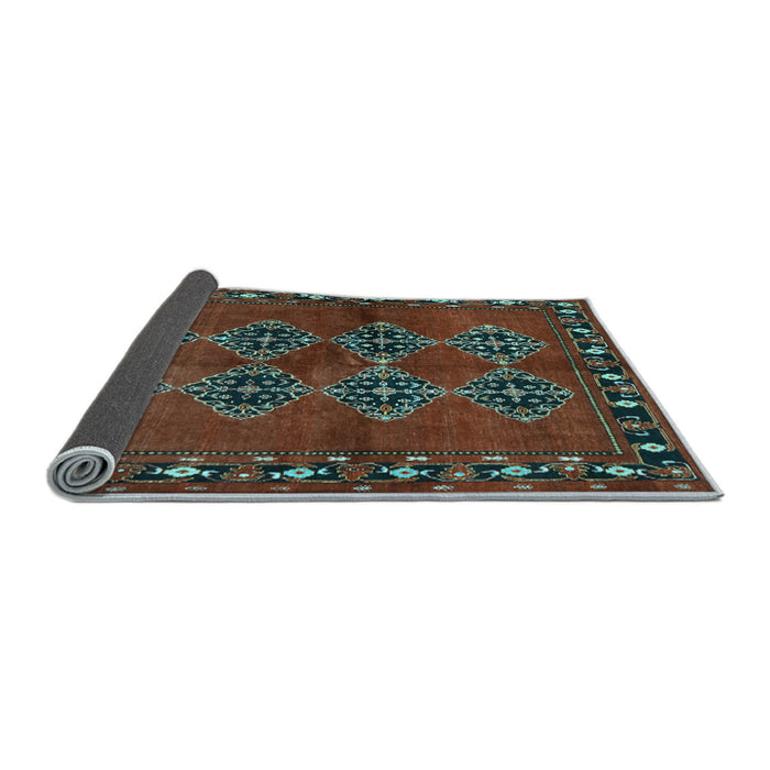 Sideview of Abstract Light Blue Contemporary Rug, con1588lblu