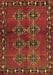 Machine Washable Abstract Brown Contemporary Rug, wshcon1588brn