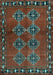 Abstract Light Blue Contemporary Rug, con1588lblu