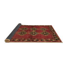 Sideview of Abstract Brown Contemporary Rug, con1588brn