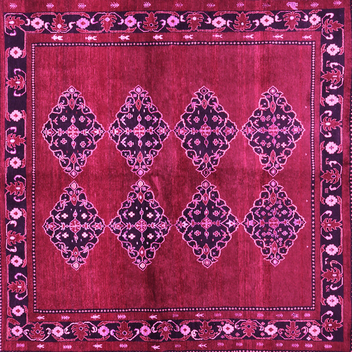 Square Abstract Pink Contemporary Rug, con1588pnk