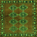 Serging Thickness of Abstract Green Contemporary Rug, con1588grn