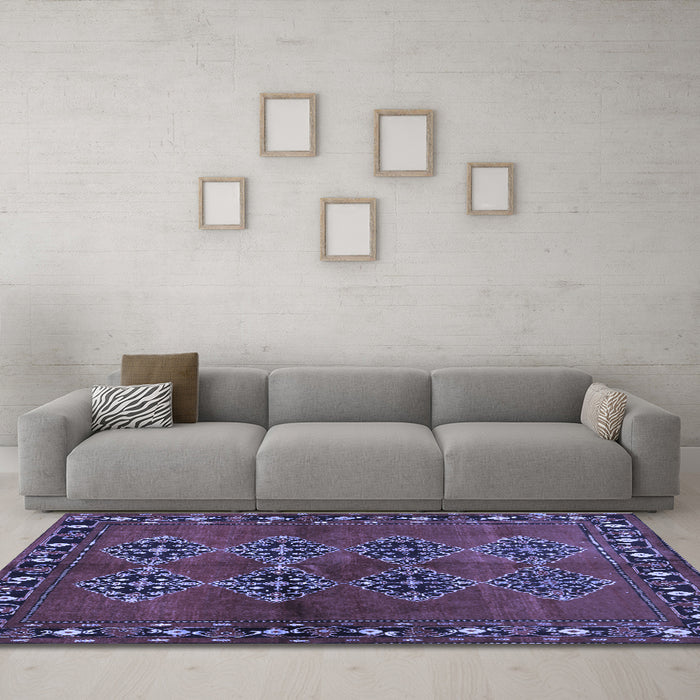 Machine Washable Abstract Blue Contemporary Rug in a Living Room, wshcon1588blu