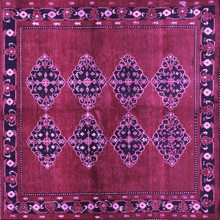Square Abstract Purple Contemporary Rug, con1588pur