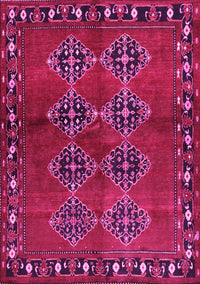 Abstract Pink Contemporary Rug, con1588pnk