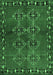 Machine Washable Abstract Emerald Green Contemporary Area Rugs, wshcon1588emgrn