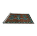 Sideview of Machine Washable Abstract Light Blue Contemporary Rug, wshcon1588lblu