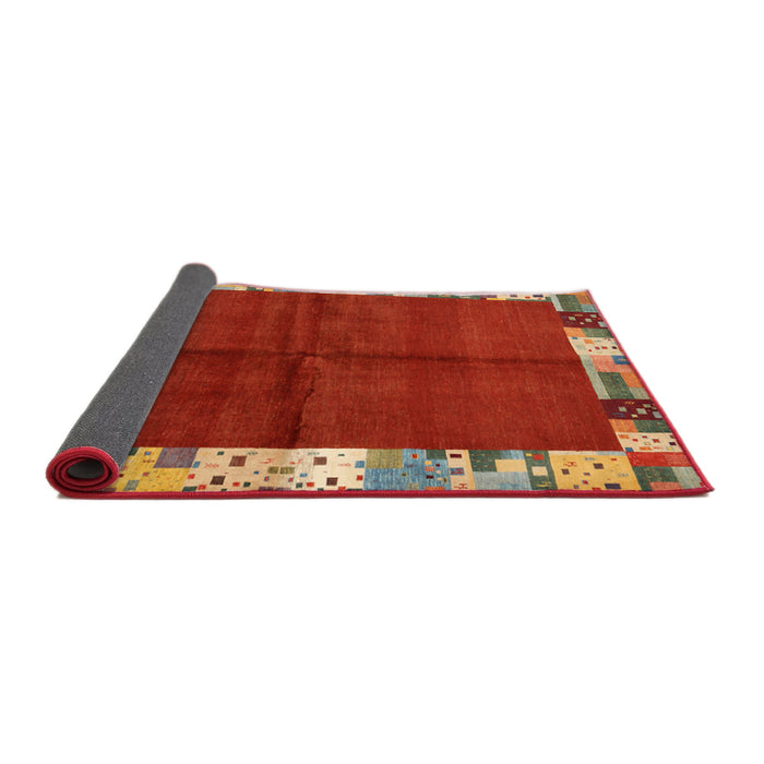 Thickness of Contemporary Red Modern Rug, con1589