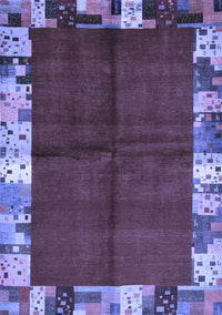 Abstract Blue Contemporary Rug, con1589blu