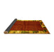 Sideview of Abstract Yellow Contemporary Rug, con1589yw