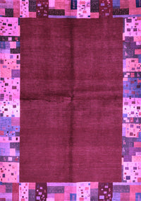 Abstract Purple Contemporary Rug, con1589pur