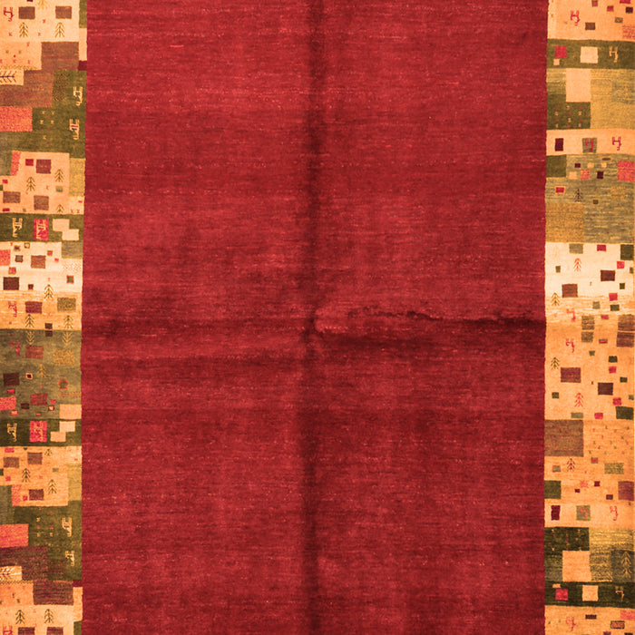 Abstract Orange Contemporary Rug, con1589org