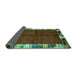 Sideview of Abstract Turquoise Contemporary Rug, con1589turq