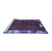 Sideview of Machine Washable Abstract Blue Contemporary Rug, wshcon1589blu