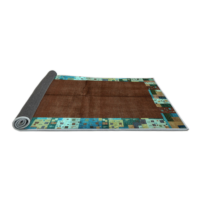 Sideview of Abstract Light Blue Contemporary Rug, con1589lblu