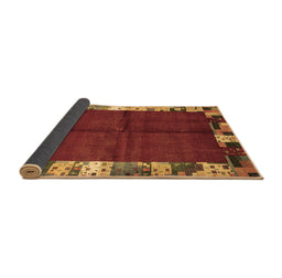 Sideview of Abstract Brown Contemporary Rug, con1589brn