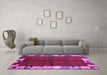 Machine Washable Abstract Purple Contemporary Area Rugs in a Living Room, wshcon1589pur