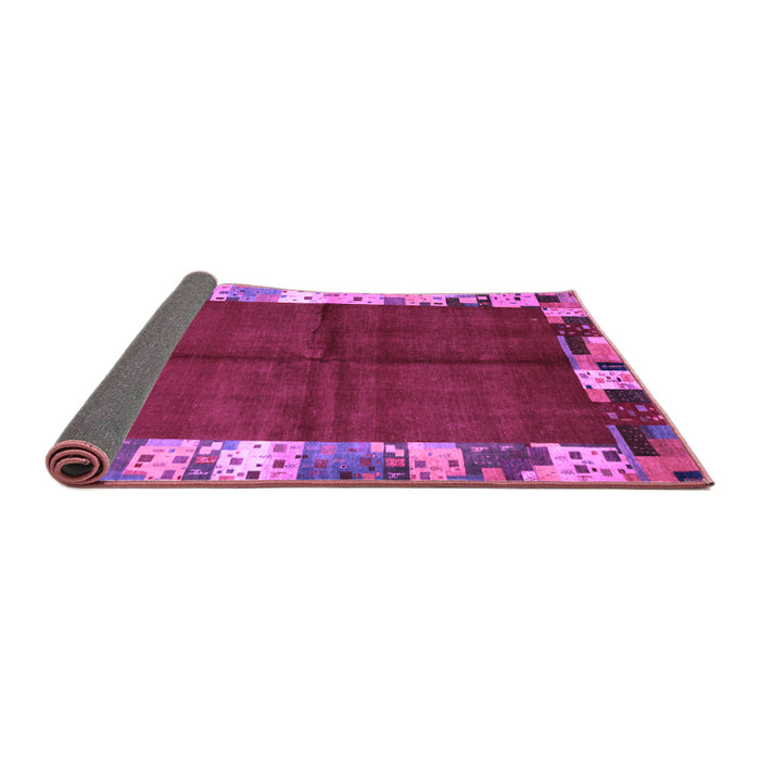 Sideview of Abstract Purple Contemporary Rug, con1589pur