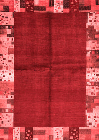 Abstract Red Contemporary Rug, con1589red