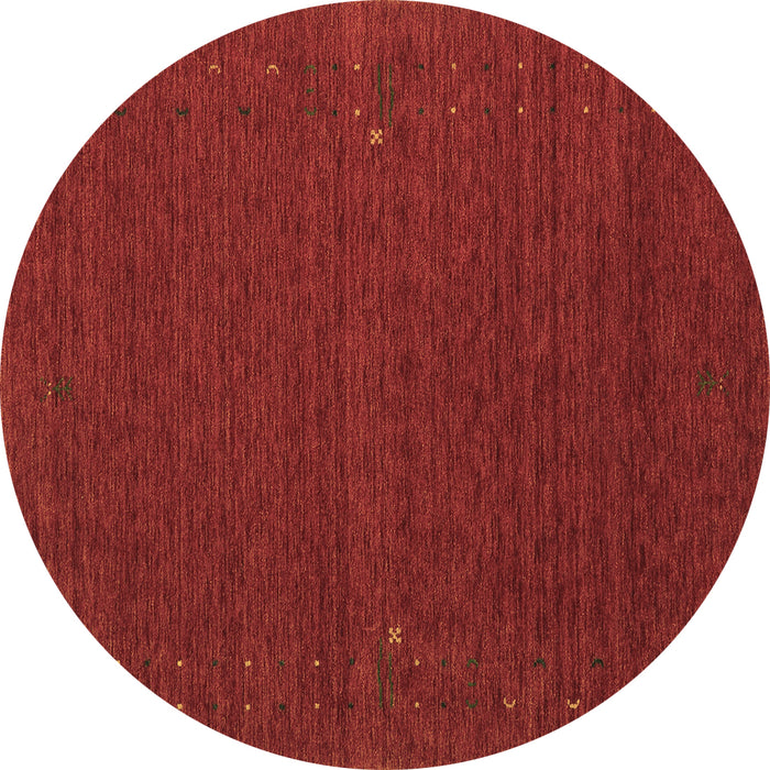Round Abstract Brown Contemporary Rug, con158brn