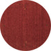 Round Abstract Brown Contemporary Rug, con158brn