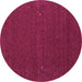 Round Machine Washable Abstract Purple Contemporary Area Rugs, wshcon158pur