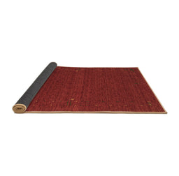Sideview of Abstract Brown Contemporary Rug, con158brn