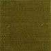 Serging Thickness of Abstract Green Contemporary Rug, con158grn