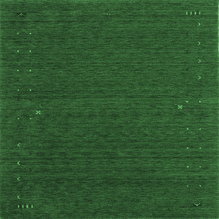 Square Abstract Emerald Green Contemporary Rug, con158emgrn