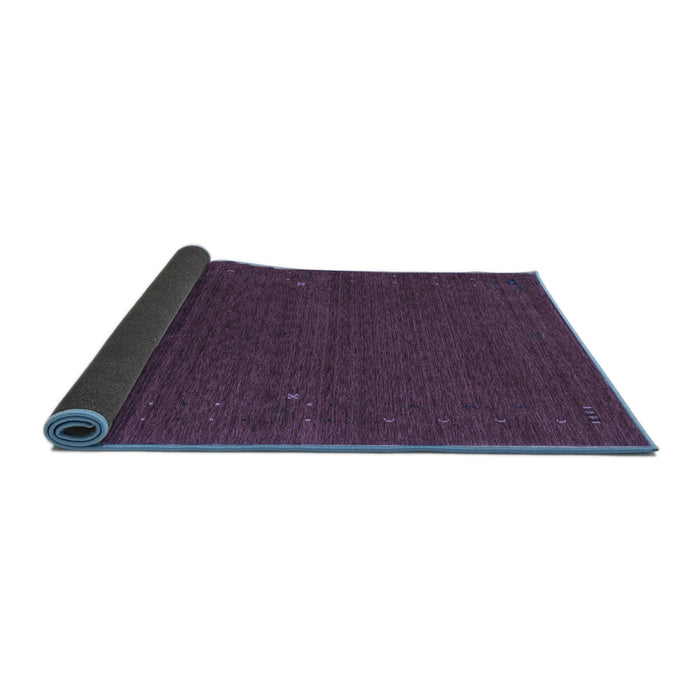 Sideview of Abstract Blue Contemporary Rug, con158blu