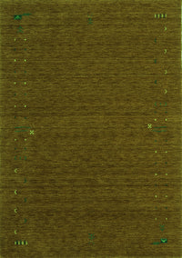 Abstract Green Contemporary Rug, con158grn