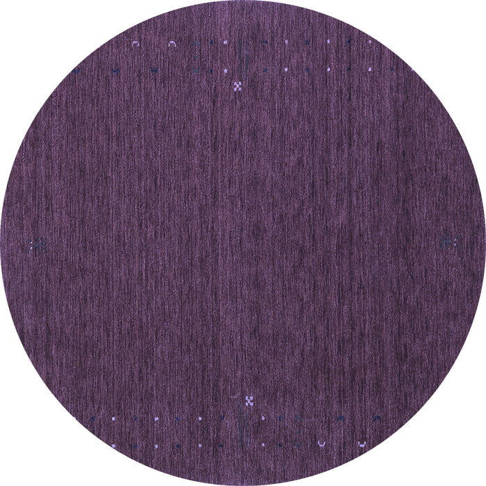 Round Abstract Blue Contemporary Rug, con158blu