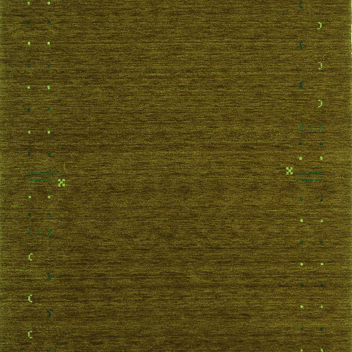 Serging Thickness of Machine Washable Abstract Green Contemporary Area Rugs, wshcon158grn