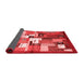 Abstract Red Contemporary Area Rugs