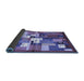 Sideview of Abstract Blue Contemporary Rug, con1590blu