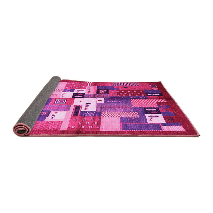 Sideview of Abstract Pink Contemporary Rug, con1590pnk