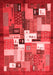 Abstract Red Contemporary Area Rugs