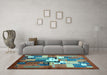 Machine Washable Abstract Light Blue Contemporary Rug in a Living Room, wshcon1590lblu