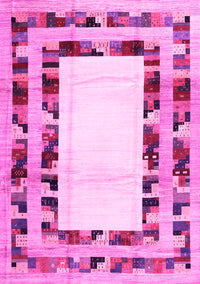 Abstract Pink Contemporary Rug, con1591pnk