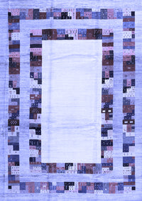 Abstract Blue Contemporary Rug, con1591blu