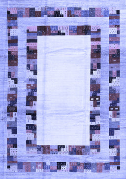 Abstract Blue Contemporary Rug, con1591blu
