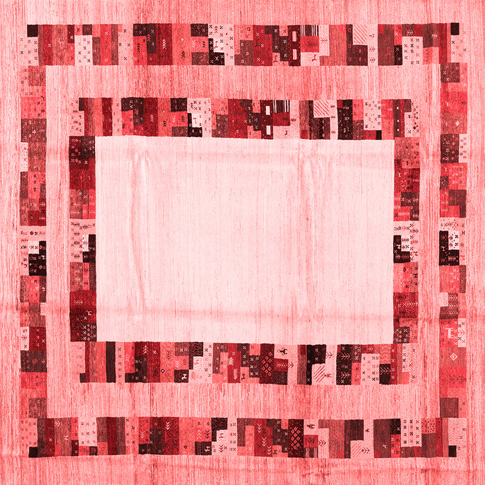 Machine Washable Abstract Red Contemporary Rug, wshcon1591red
