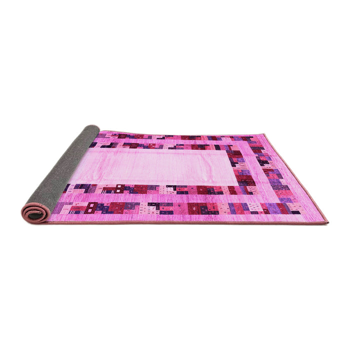 Sideview of Abstract Pink Contemporary Rug, con1591pnk