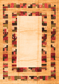 Abstract Orange Contemporary Rug, con1591org