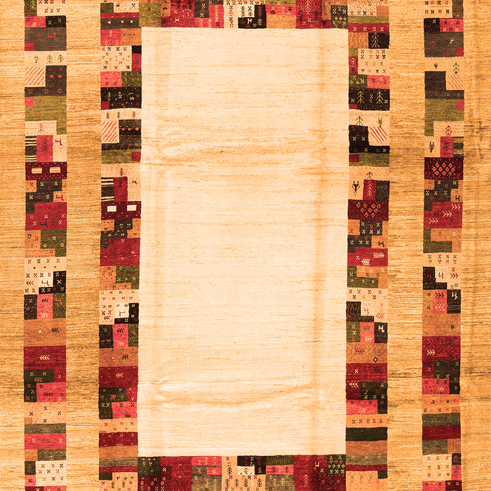 Abstract Orange Contemporary Rug, con1591org