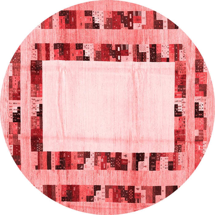 Machine Washable Abstract Red Contemporary Rug, wshcon1591red